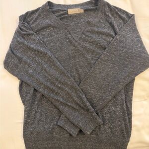 Nation LTD Sweater M Anthropologie Gray Long Sleeve Crew Neck Raglan Heather